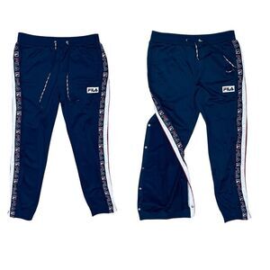 Fila Logo Side/Split/Snap Basketball Men’s Pants Sweatpants Jogger Activewear M